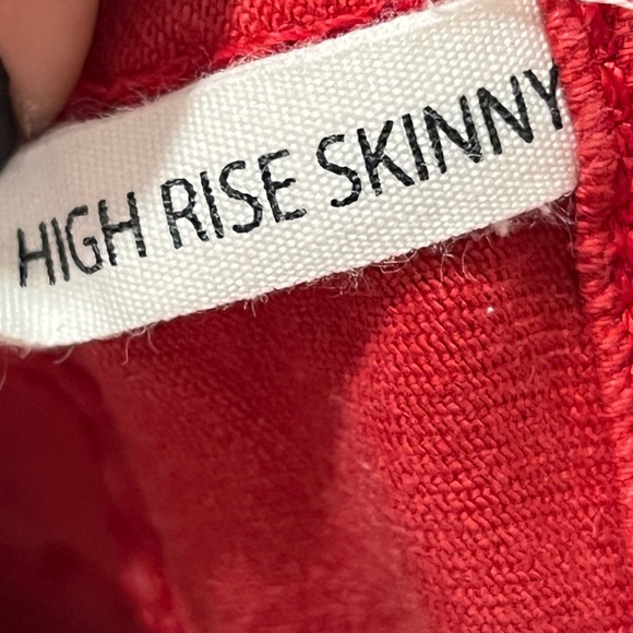 rag & bone " High Rise Skinny" Red Denim Jeans US 26 - Picture 5 of 7